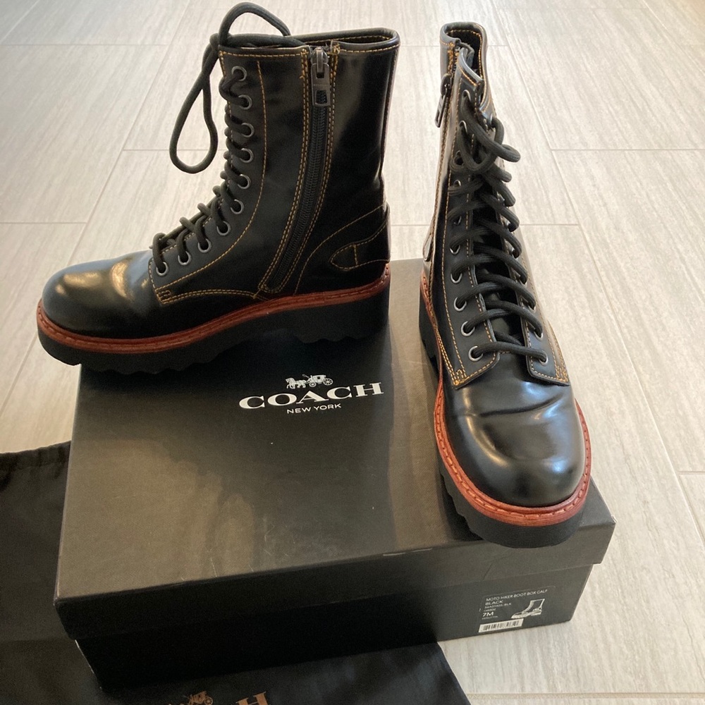 COACH Moto Hiker Boot 7M